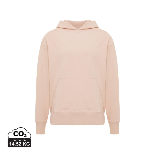 Sweat à capuche en coton recyclé Iqoniq Yoho - Peach Nectar / S