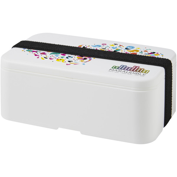 MIYO single layer lunch box - White / Solid Black