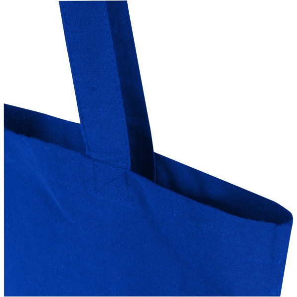 Sac shopping Madras Blend en coton recyclé GRS 140 g/m² - Bleu royal