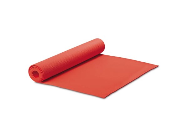 Fitness-yoga mat with carrier - Red