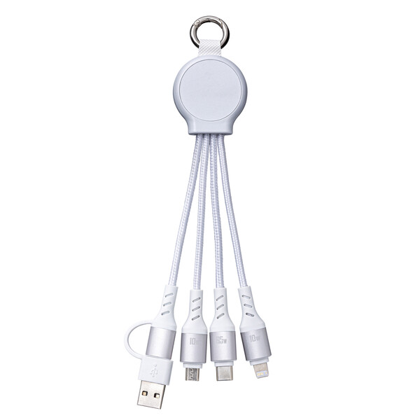 Câble de Charge 6 en 1 avec Lumière PUHALANI SWITCH - blanc / blanc