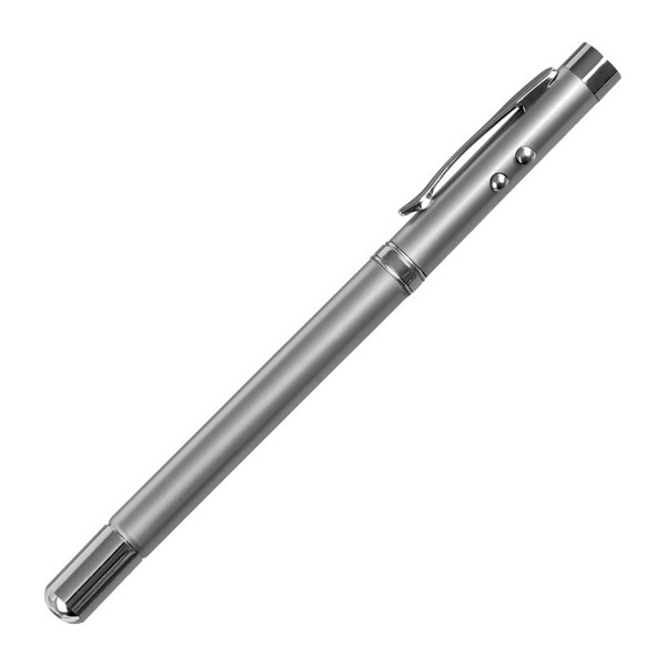 4-Function Pointer Pen with laser pointer - Silver