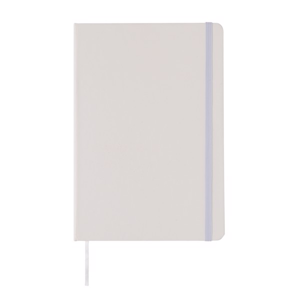 Libreta plana A5 básica de tapa dura - Blanco