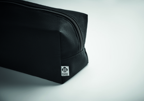 Canvas cosmetic bag 220 gr/m² Bia - Black