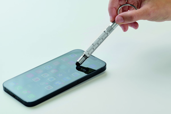 Schlüsselring Kugelschreiber Twen - Mattsilber