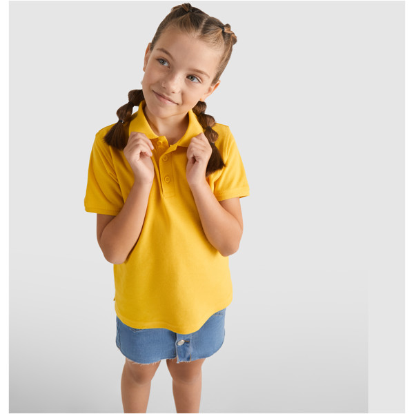 Star short sleeve kids polo - White / 3/4