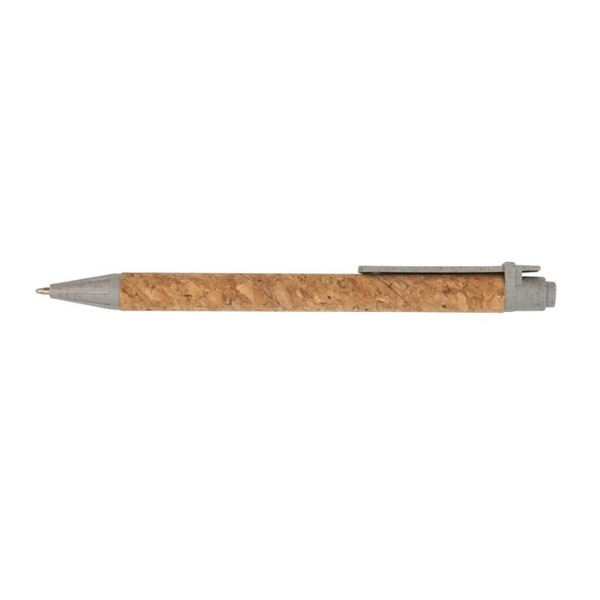 Cork notebook A5 with ball pen | Layla - grey