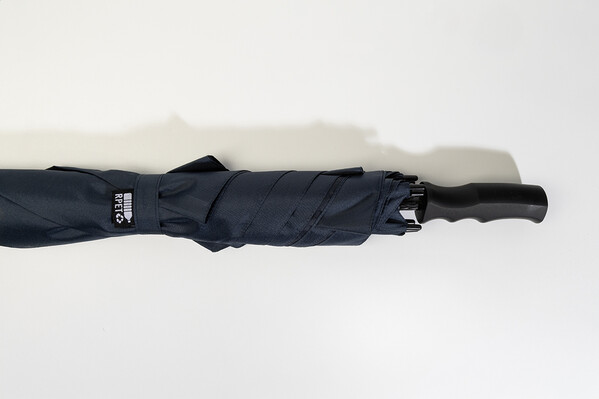 Parapluie carré RPET Quadstorm - Bleu Foncé