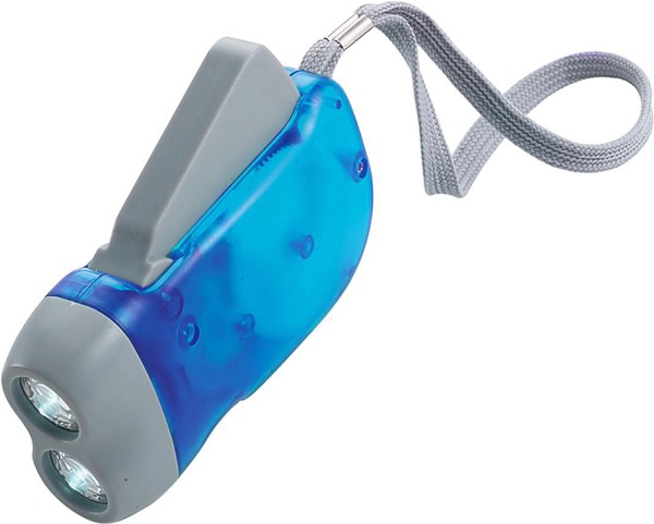 Lampe de poche solaire Tristan - bleu cobalt