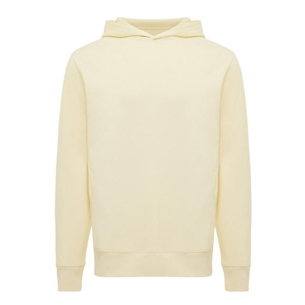 Mikina s kapucí a bočními kapsami Iqoniq Yengo z rec. bavlny - Cream Yellow / L