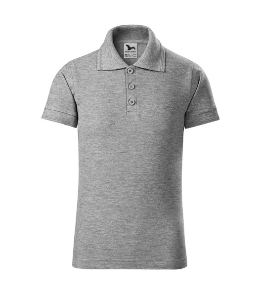 Polo Shirt Kids Malfini® Pique Polo - Dark Gray Melange / 146 cm/10 years