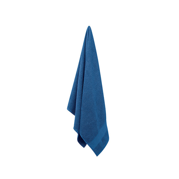 Serviette coton bio 140x70 Perry - Bleu Royal