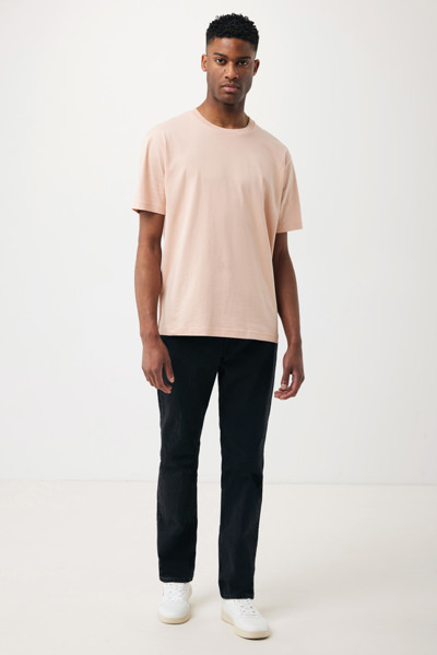 T-shirt coupe boxy en coton recyclé Iqoniq Teide - Peach Nectar / M