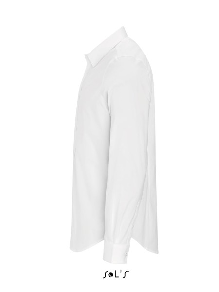 Sol's Blake Men - Long Sleeve Stretch Shirt - White / S