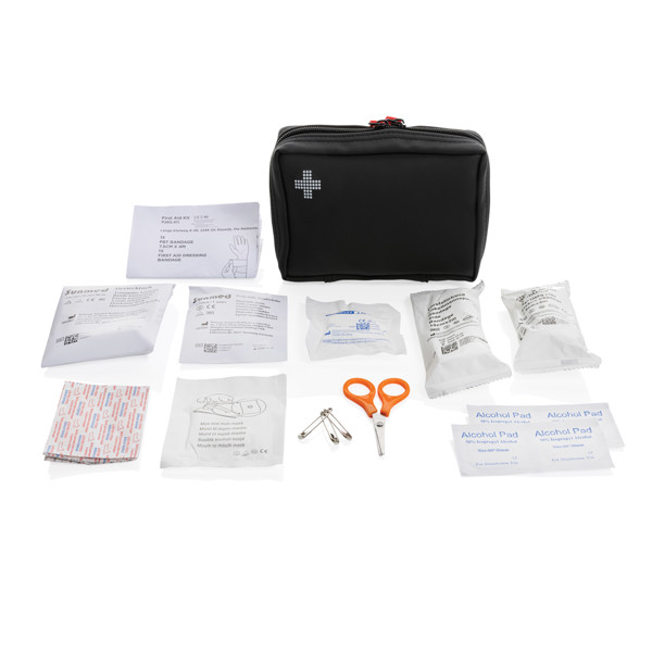 XD - RECYCLED NUBUCK PU POUCH FIRST AID SET