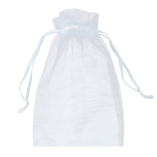 Cristel organza drawstring bag 150x100 mm - White