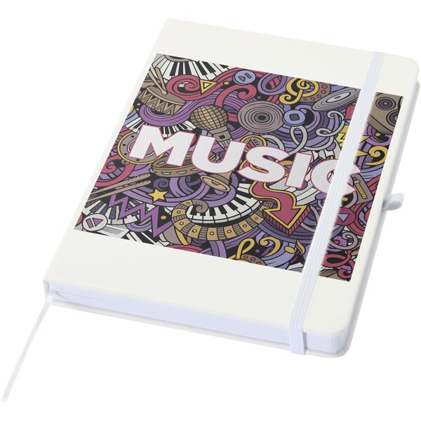 Spectrum A5 recycled hard cover notebook - White