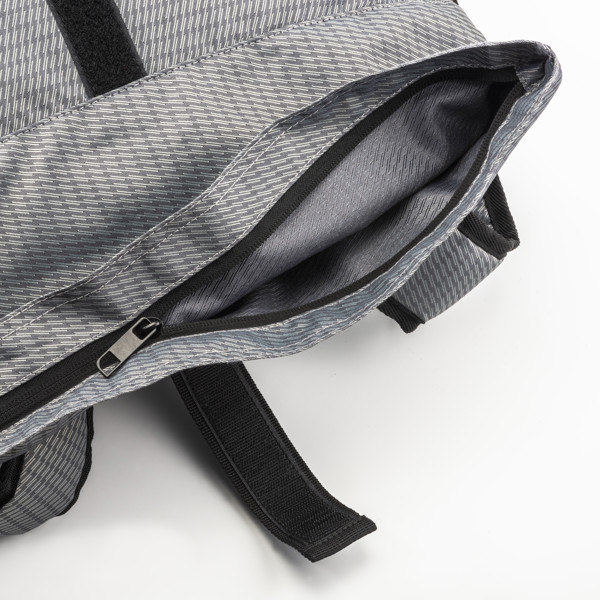 Zaino Porta Pc In Poliestere Riciclato Con Tintura Ecologica - Grigio