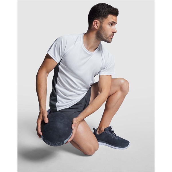 T-shirt sportiva a maniche corte da uomo Shanghai - Verde fluo / Nero / M