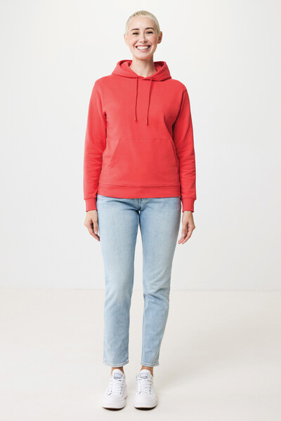 Mikina s kapucí Iqoniq Jasper z recykl. bavlny - Luscious Red / S