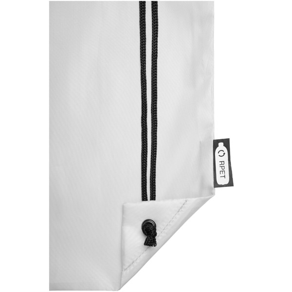 Mochila com cordões em RPET "Oriole" 5L - Branco