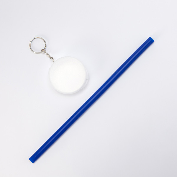 Finger Keyring Straw Case - White