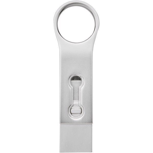 Grande clé USB 3.0 type C ronde - Argent / 64GB