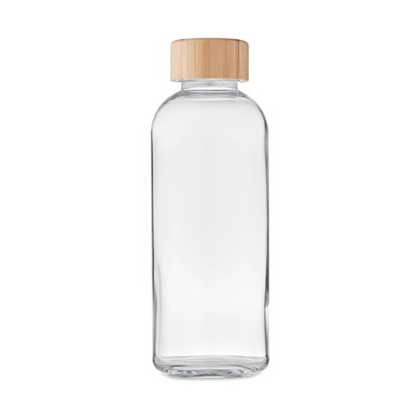 Glass bottle 650ml bamboo lid Frisian