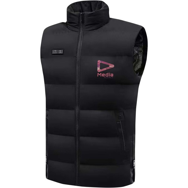 SCX.design G01 heated bodywarmer with power bank - Solid Black / L