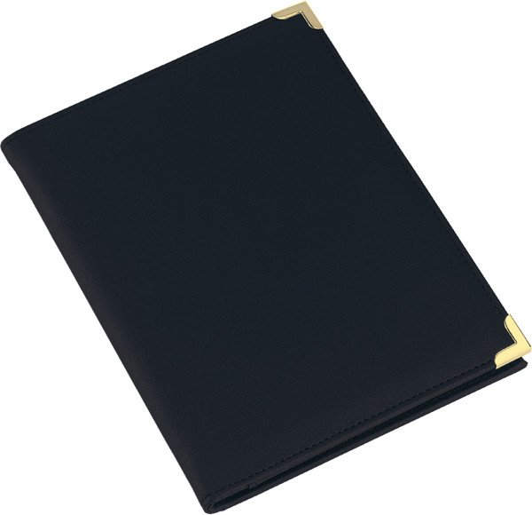 Porte-document A5 en polyester 600D et PU, avec compartiment pour