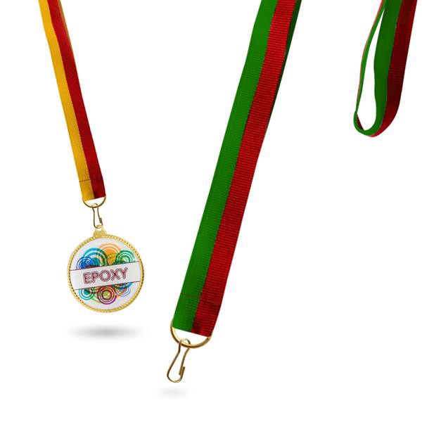 Rubans De Médaille En Terylene - Blanche Et Noir