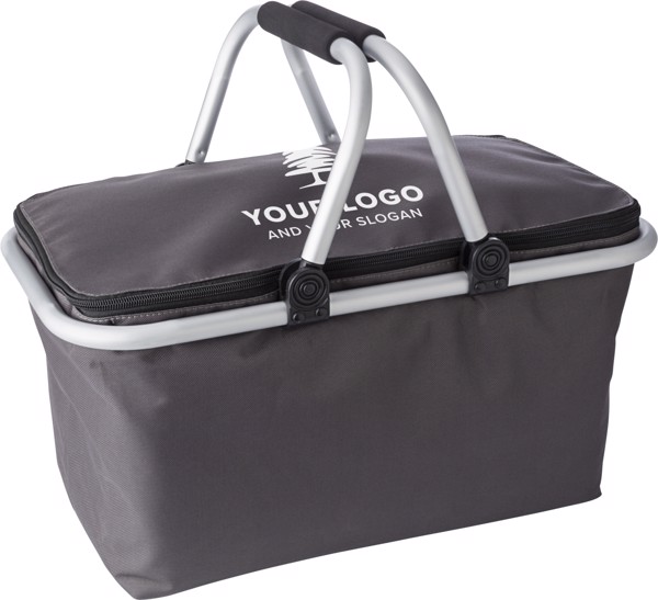 Polyester (320-330 gr/m²) shopping basket. - Grey