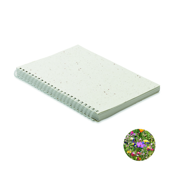 Carnet A5 couv. papier semence Seed Ring