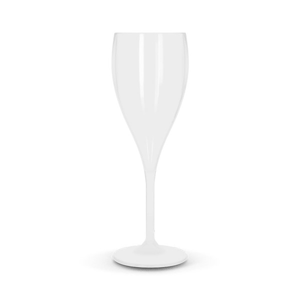 FLUTE A CHAMPAGNE EN PLASTIQUE REUTILISABLE TRITAN® 16 cl RAS BORD - Blanc opaque