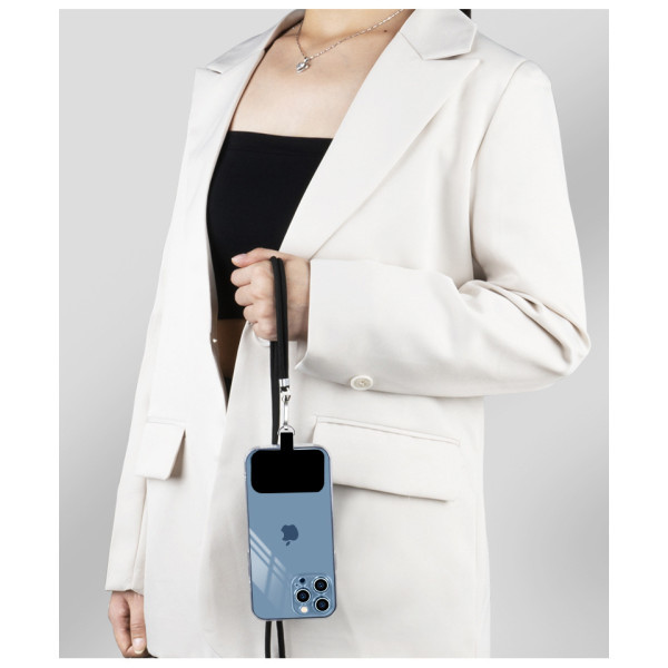 RINKU - LANIERE TOUR DE COU SMARTPHONE UNIVERSELLE NOIR