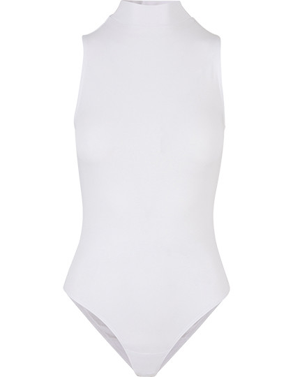 Ladies Sleeveless Turtleneck Body - White / S