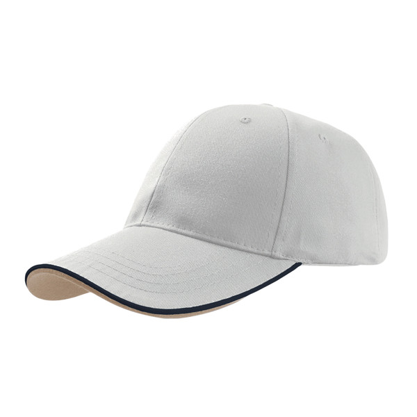 Boné Zoom Piping Sandwich, 35% Algodão / 65% Poliéster - Branco