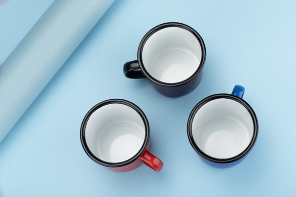 Enameled mug EMAL 300 ml - black