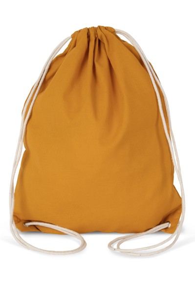 Cotton Drawstring Backpack - White