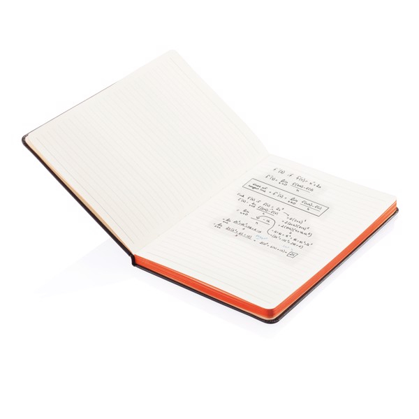 Deluxe hardcover A5 notebook with coloured side