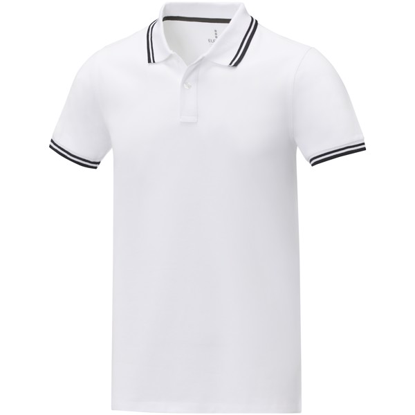 Amarago Polo mit abgesetztem Rand für Herren - weiss / 3XL