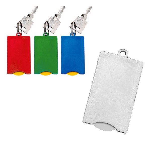 Chip Keyring "Square" - White