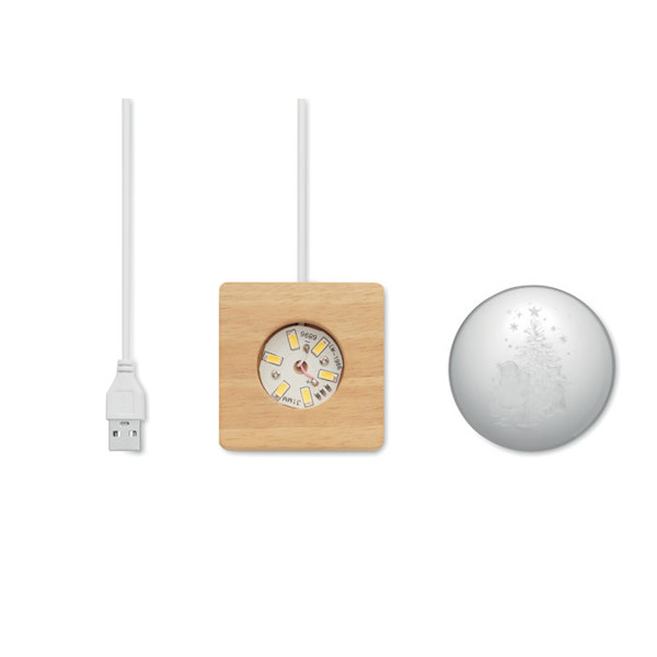 Christmas LED glass ball Santa Light