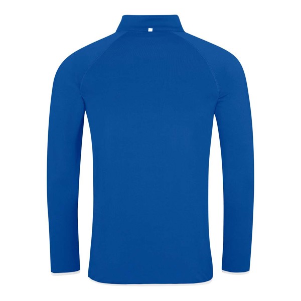Muška cool majica s 1/2 patentnim zatvaračem - Royal Plava / Arctic Bijela / XL