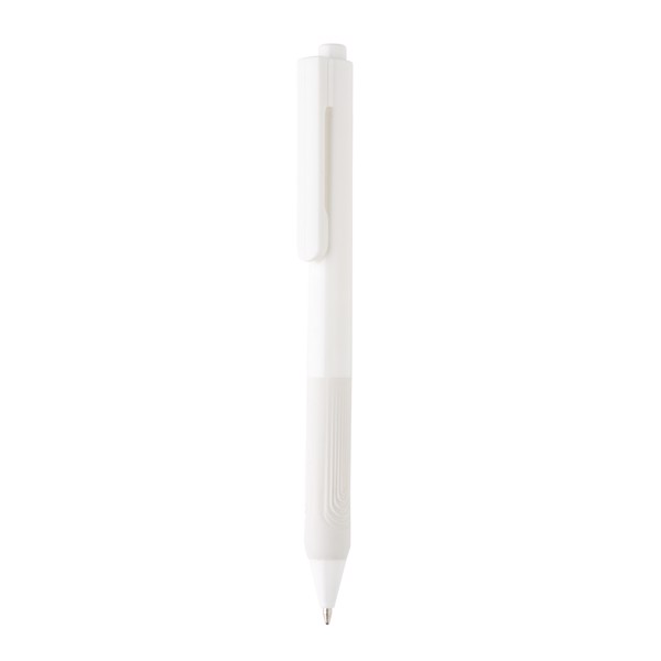 X9 solid pen with silicone grip - White