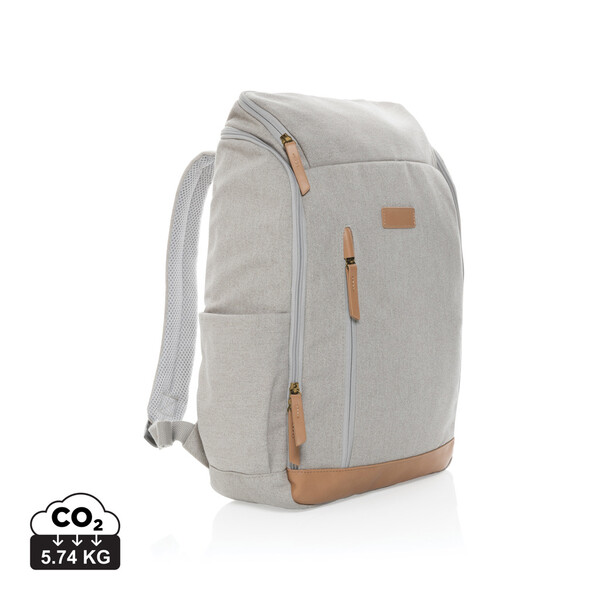 Batoh na 15" notebook Impact z 16 oz. recykl. canvas AWARE™ - Sivá