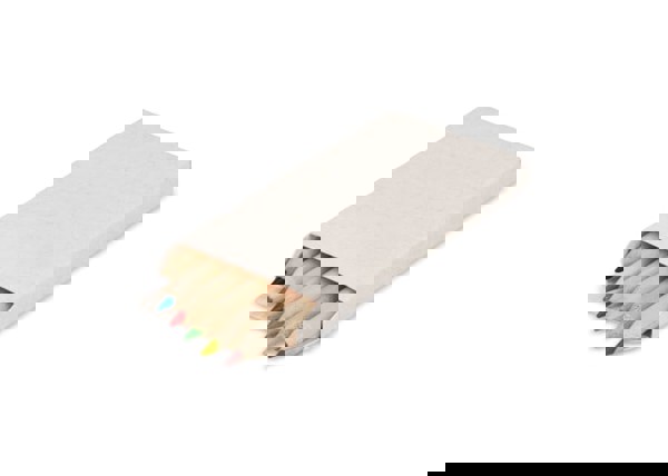 6 Buntstifte in einer Schachtel aus recyceltem Milchkarton