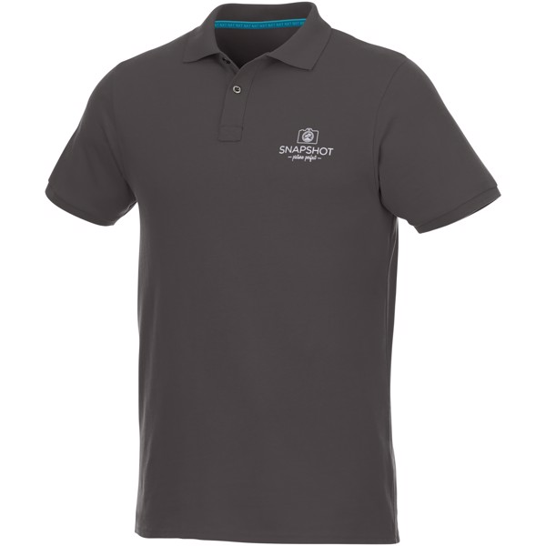 Beryl short sleeve men's organic recycled polo - Storm Grey / 3XL