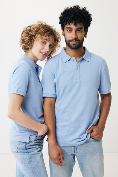 Polo tričko IQONIQ Yosemite z recykl. bavlny - Sky Blue / XXS