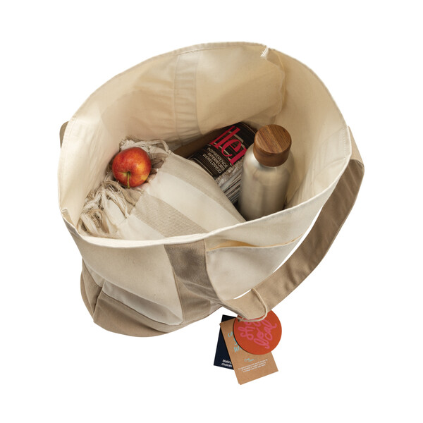 SHOP LOCAL AWARE™ taška z recyklovanej bavlny, 350 GSM - Off White